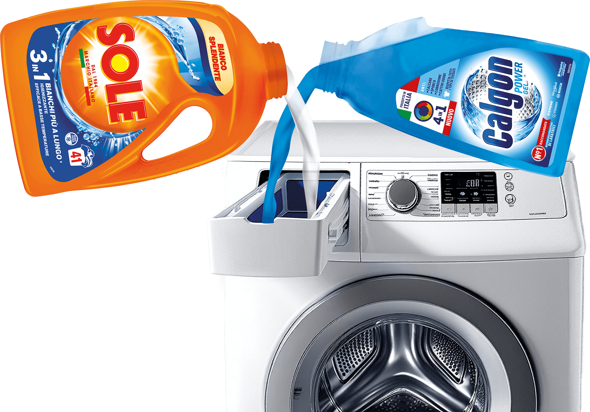 Detersivo Sole e Anticalcare Calgon